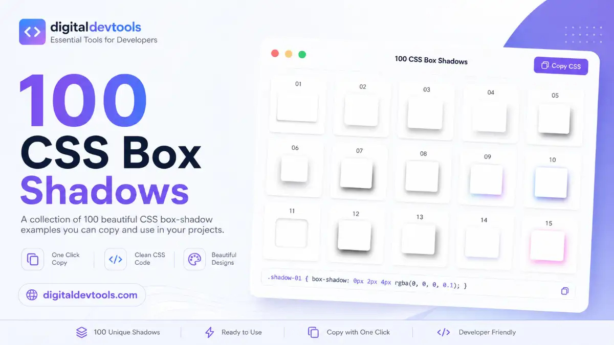 100 Beautiful CSS Box Shadows